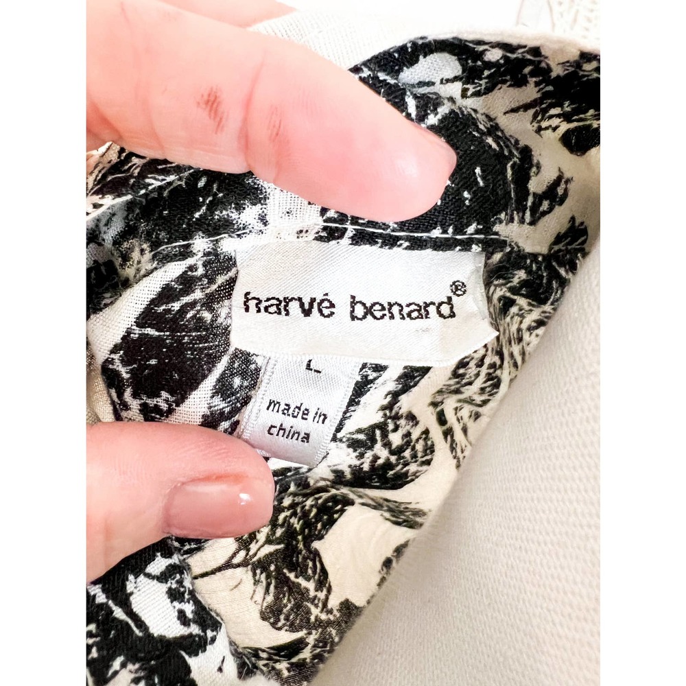 Harve Benard Linen Button Up Shirt Size L EUC - Picture 5 of 6